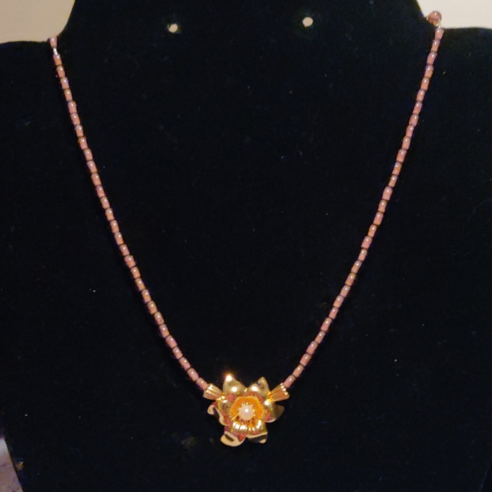 Monet Flower Necklace - Picture 8 of 8